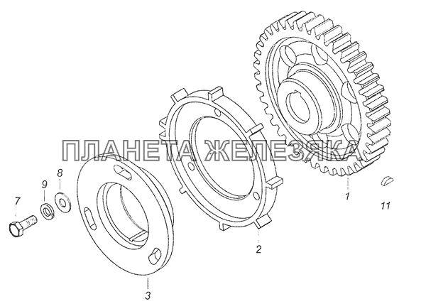 740.90-1111040-10 Колесо редуктора привода ТНВД КамАЗ-65111 (Евро 4)