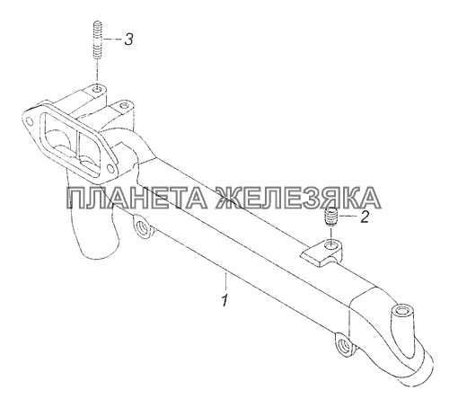 7406.1115110-20 Тройник КамАЗ-65111 (Евро 4)