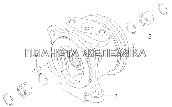 7405.1118020 Корпус подшипников с подшипниками КамАЗ-65111 (Евро 4)