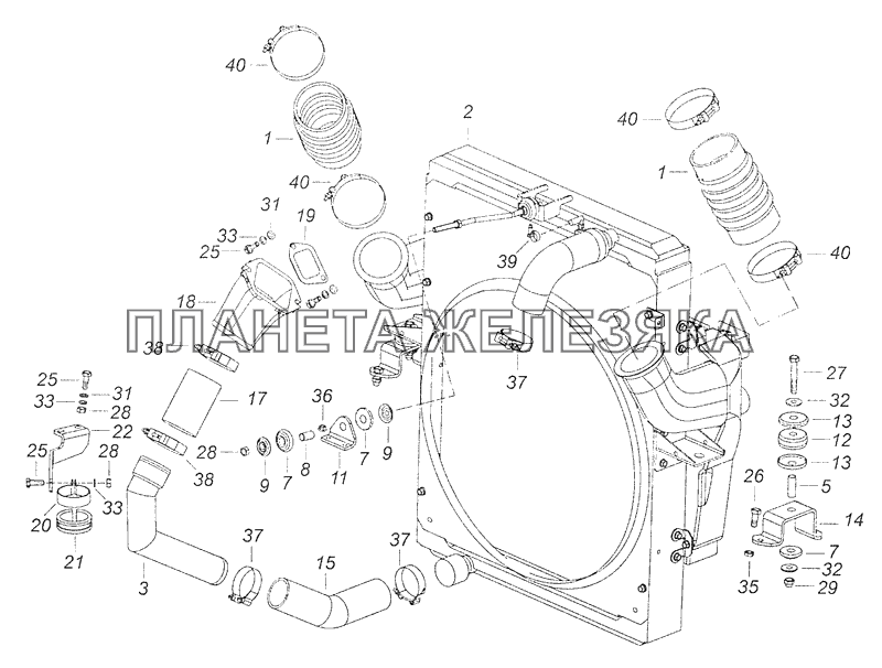 5350-1300023-50 Установка блока охлаждения КамАЗ-65111 (Евро 4) 5350-1300023-50 Установка блока охлаждения КамАЗ-65111 (Евро 4)
