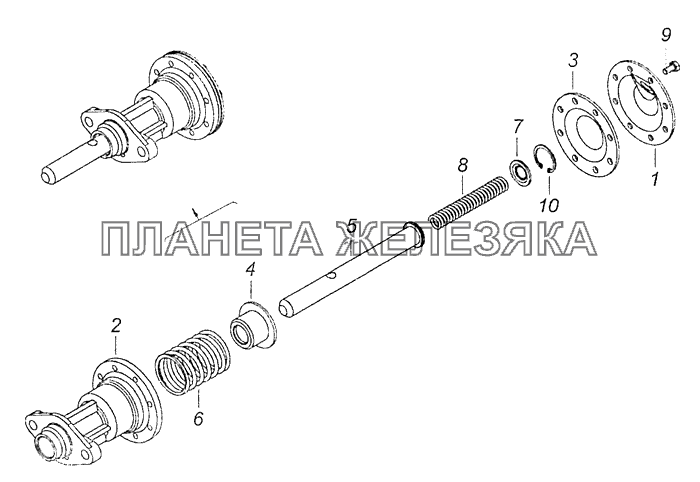 5320-2509010 Механизм блокировки КамАЗ-65115, 65116 (Евро-4)