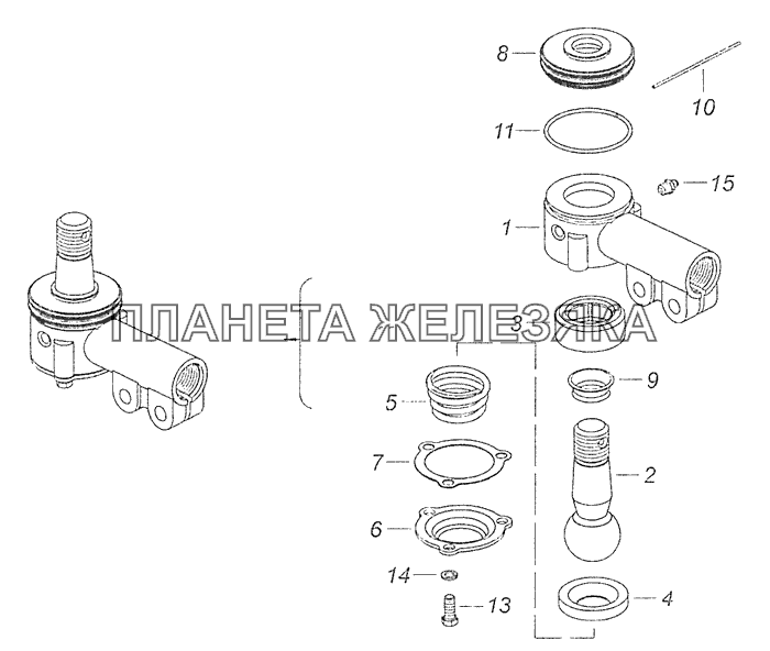 6520-3414055 Наконечник тяги КамАЗ-65115, 65116 (Евро-4)