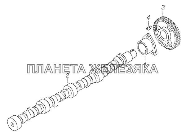 740.21-1006010 Распределительный вал КамАЗ-65115, 65116 (Евро-4)