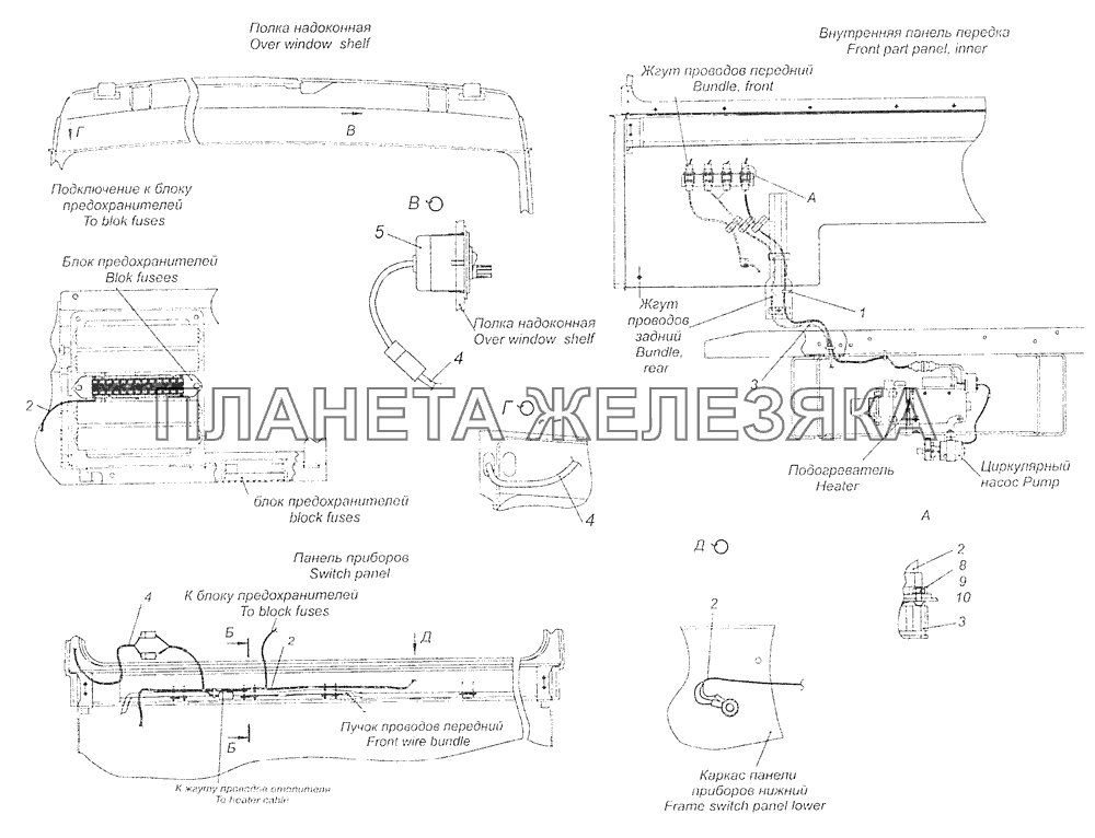 43118-3741001-30 Установка электрооборудования газового подогревателя КамАЗ-65115, 65116 (Евро-4)