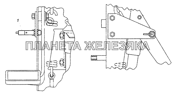 4308-4011037 Установка датчика педали сцепления КамАЗ-65115, 65116 (Евро-4)