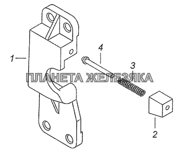 5320-6105035-10 Фиксатор замка левый КамАЗ-65115, 65116 (Евро-4)