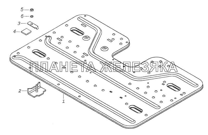 65115-8404003 Установка настила рамы КамАЗ-65115, 65116 (Евро-4)