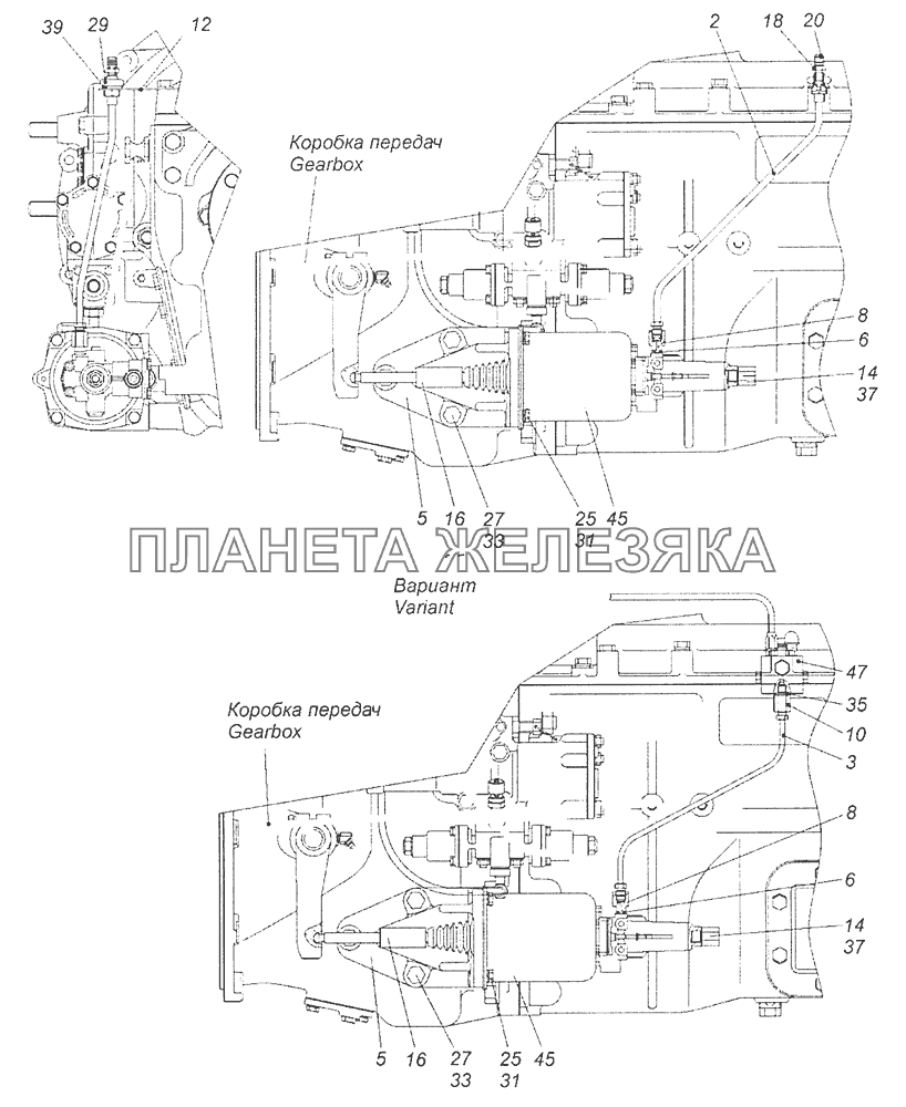 65117-1609010 Установка пневмогидравлического усилителя КамАЗ-65115, 65116 (Евро-4)