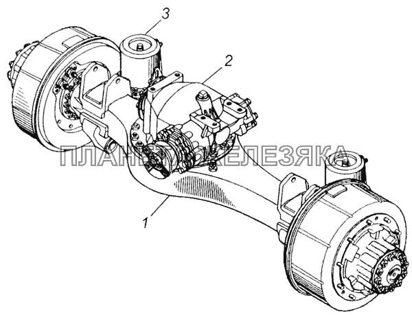 Мост задний в сборе КамАЗ-65115