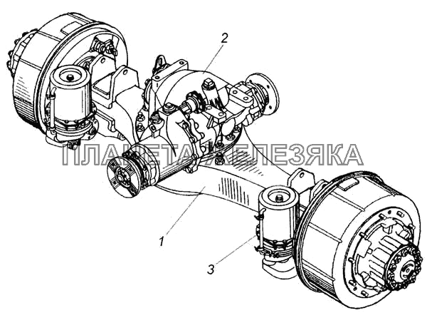 Мост средний в сборе КамАЗ-65115
