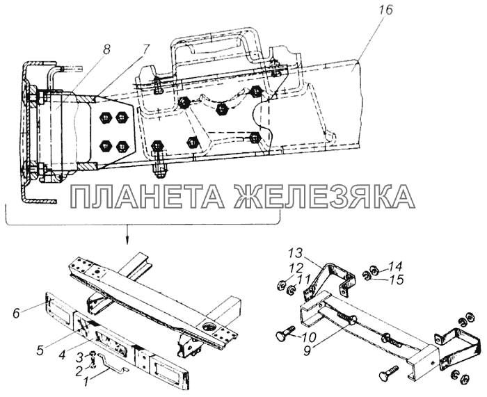 Рама в сборе КамАЗ-65115