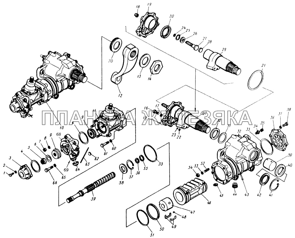 Механизм рулевого управления в сборе КамАЗ-65115