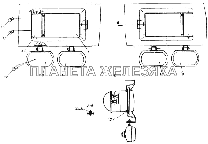Фары и фонари передние КамАЗ-65115