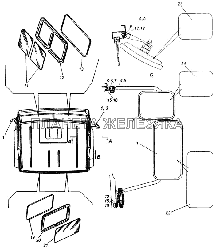 Зеркала КамАЗ-65115