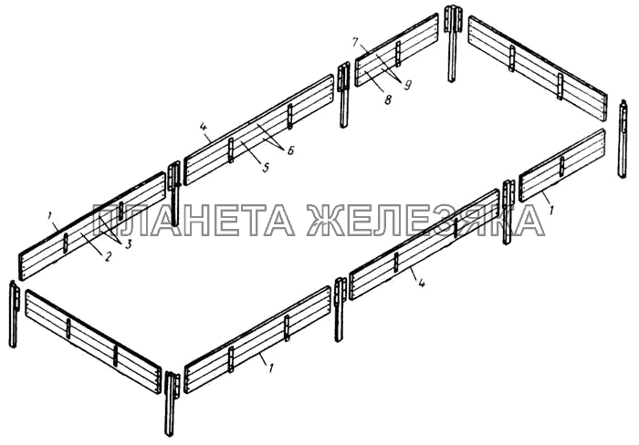 Надставные борта платформы (53215) КамАЗ-65115