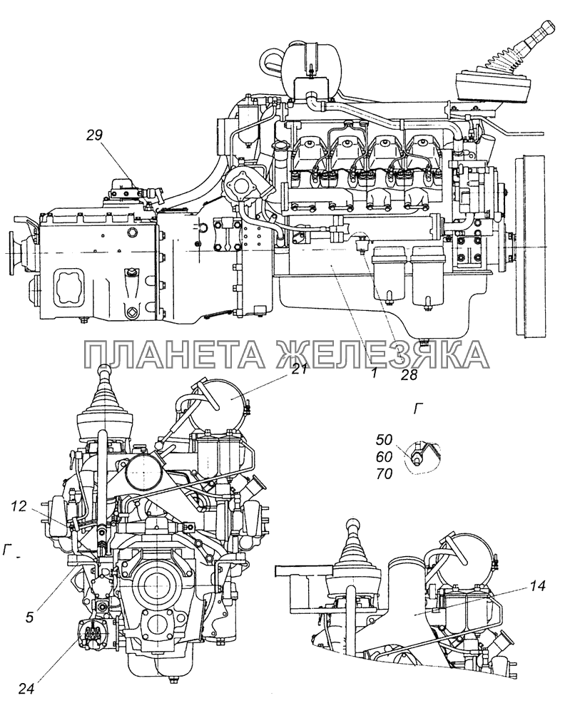 65115-1000263 Агрегат силовой, укомплектованный для установки на автомобиль КамАЗ-65115 (Евро-3)