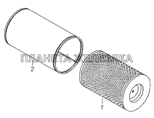 7405.1109557 Элемент фильтрующий с предочистителем КамАЗ-65115 (Евро-3)
