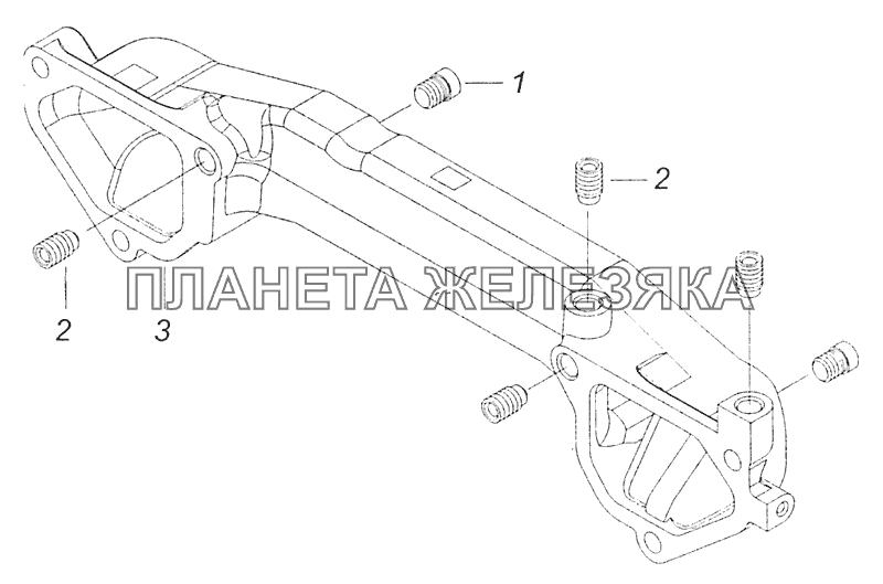 7406.1115045-40 Патрубок объединительный КамАЗ-65115 (Евро-3)