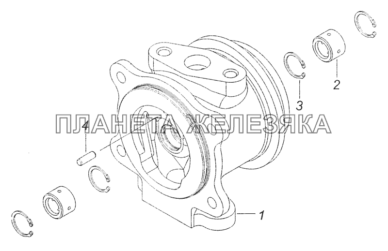 7405.1118020 Корпус подшипников с подшипниками КамАЗ-65115 (Евро-3)