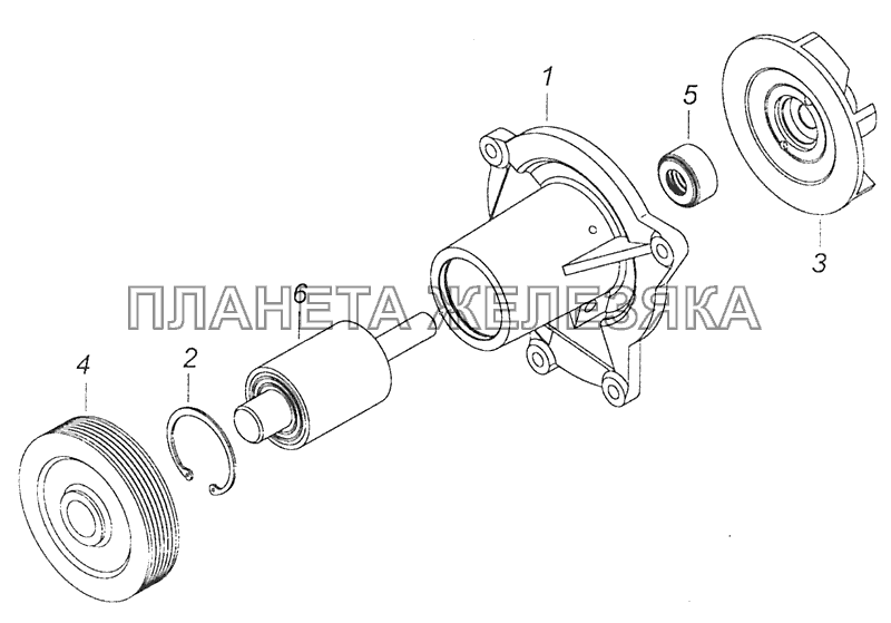 740.63-1307010 Насос водяной КамАЗ-65115 (Евро-3)