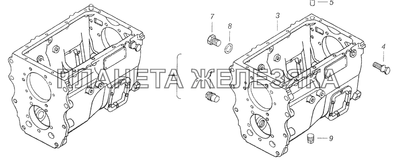 154.1701010 Картер коробки передач КамАЗ-65115 (Евро-3)