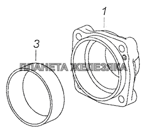 154.1701070 Крышка заднего подшипника промежуточного вала КамАЗ-65115 (Евро-3)