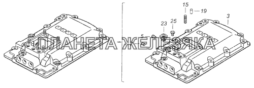 14.1702013 Крышка коробки передач верхняя КамАЗ-65115 (Евро-3)
