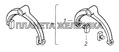 14.1702026 Вилка переключения 2-ой и 3-ей передач КамАЗ-65115 (Евро-3)