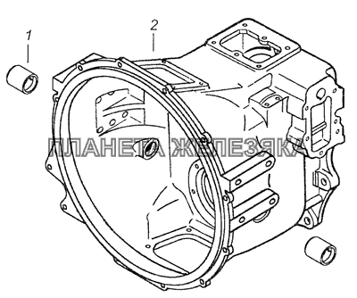 154.1770030 Картер делителя передач с втулками КамАЗ-65115 (Евро-3)