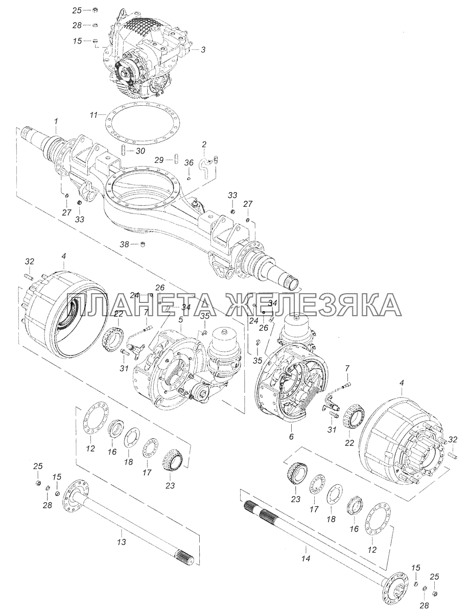 65115-2400065-10 Мост задний КамАЗ-65115 (Евро-3)