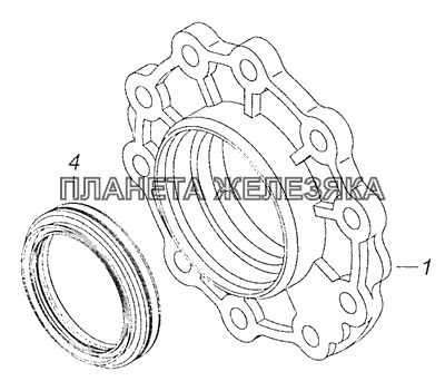 54115-2402050 Крышка стакана подшипников КамАЗ-65115 (Евро-3)