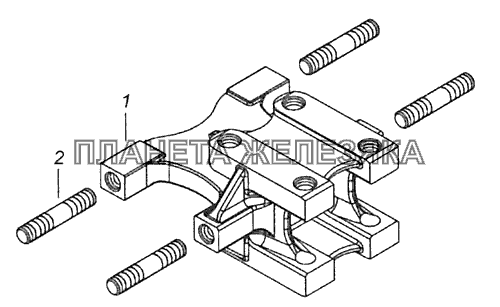 5320-2919088-30 Кронштейн верхних реактивных штанг КамАЗ-65115 (Евро-3)