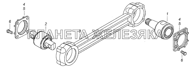 630-2919012-11, 630-2919012-12 Штанга реактивная КамАЗ-65115 (Евро-3)