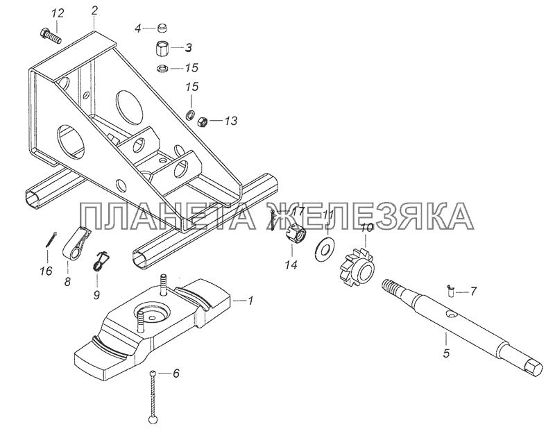53229-3105010 Держатель запасного колеса КамАЗ-65115 (Евро-3) 53229-3105010 Держатель запасного колеса КамАЗ-65115 (Евро-3)