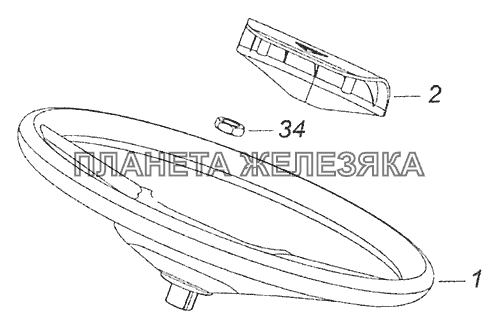 6520-3400002-19 Установка рулевого колеса КамАЗ-65115 (Евро-3)