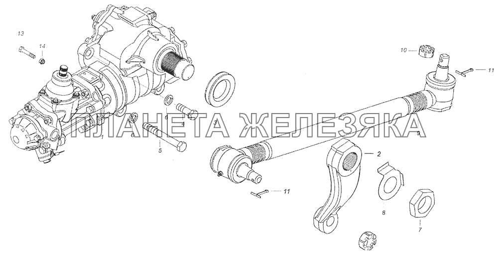 4310-3400012 Установка рулевого механизма КамАЗ-65115 (Евро-3)