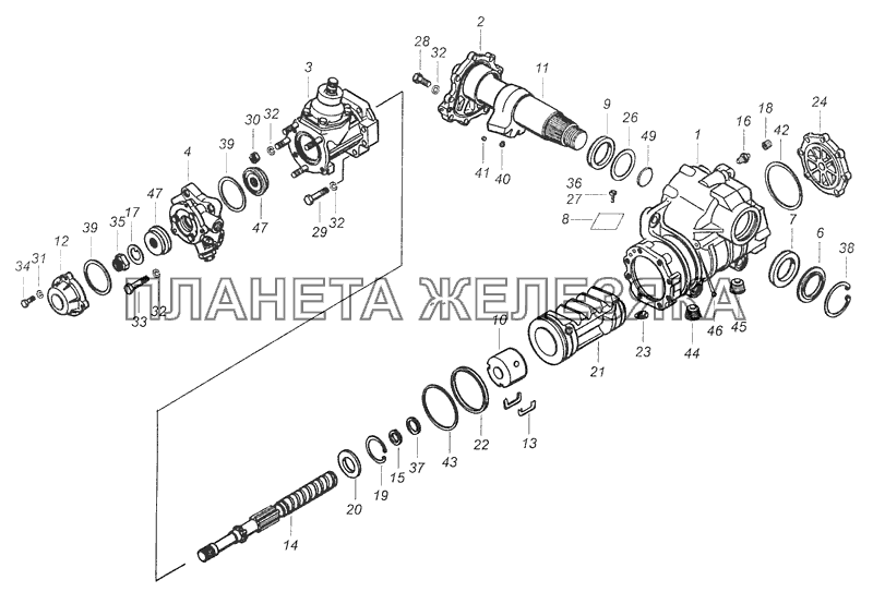 4310-3400020 Механизм рулевой КамАЗ-65115 (Евро-3)