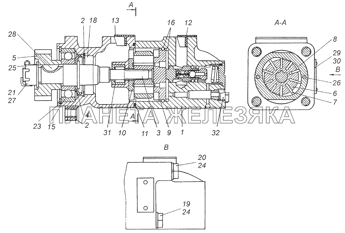 4310-3407201-02 Насос гидроусилителя руля КамАЗ-65115 (Евро-3)