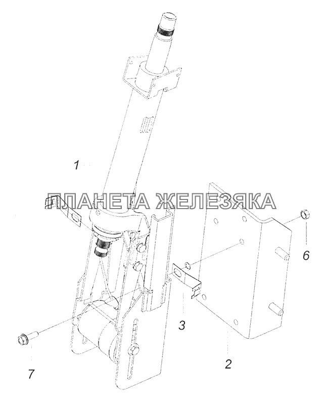 6520-3444075-19 Колонка рулевого управления с кронштейном КамАЗ-65115 (Евро-3) 6520-3444075-19 Колонка рулевого управления с кронштейном КамАЗ-65115 (Евро-3)