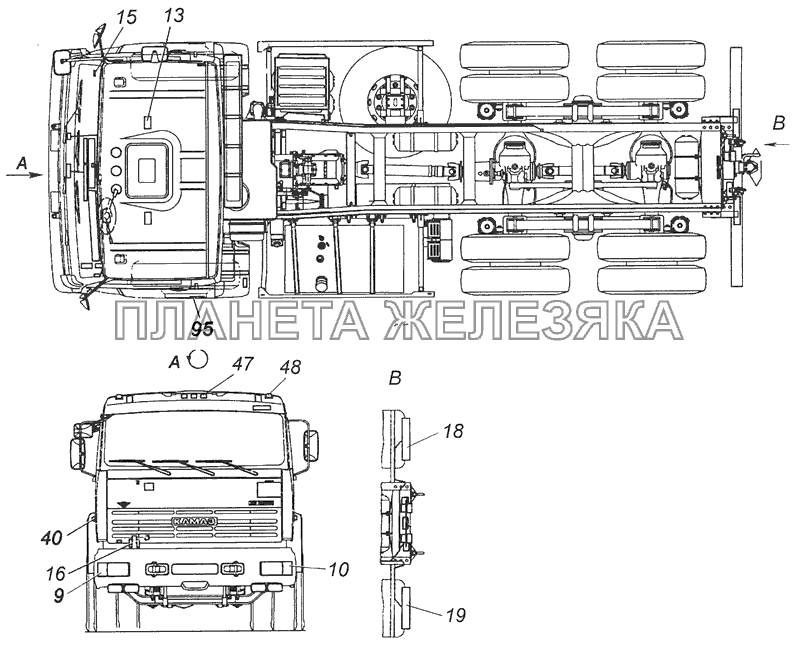 65115-3700012-85 Светотехника на автомобиле КамАЗ-65115 (Евро-3)