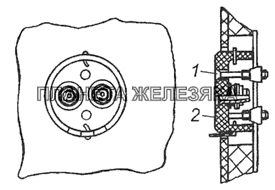 53205-3723005 Установка розетки переносной лампы КамАЗ-65115 (Евро-3)