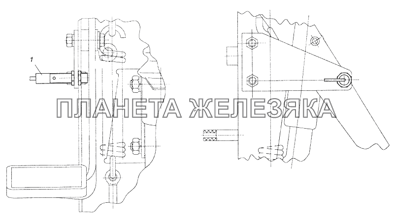 4308-4011037 Установка датчика педали сцепления КамАЗ-65115 (Евро-3)