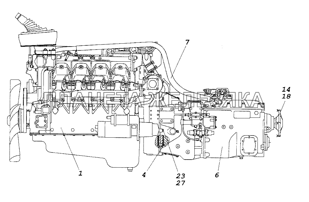 Агрегат силовой КАМАЗ 740.30-260 КамАЗ-65116