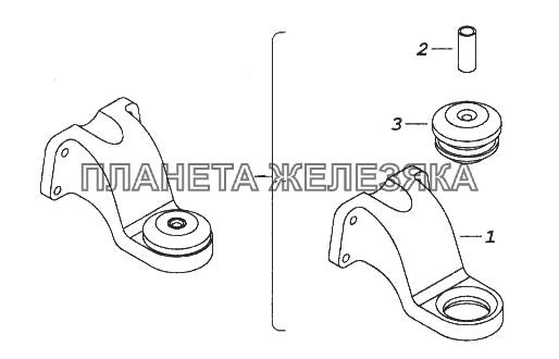 Кронштейн передней опоры КамАЗ-65116