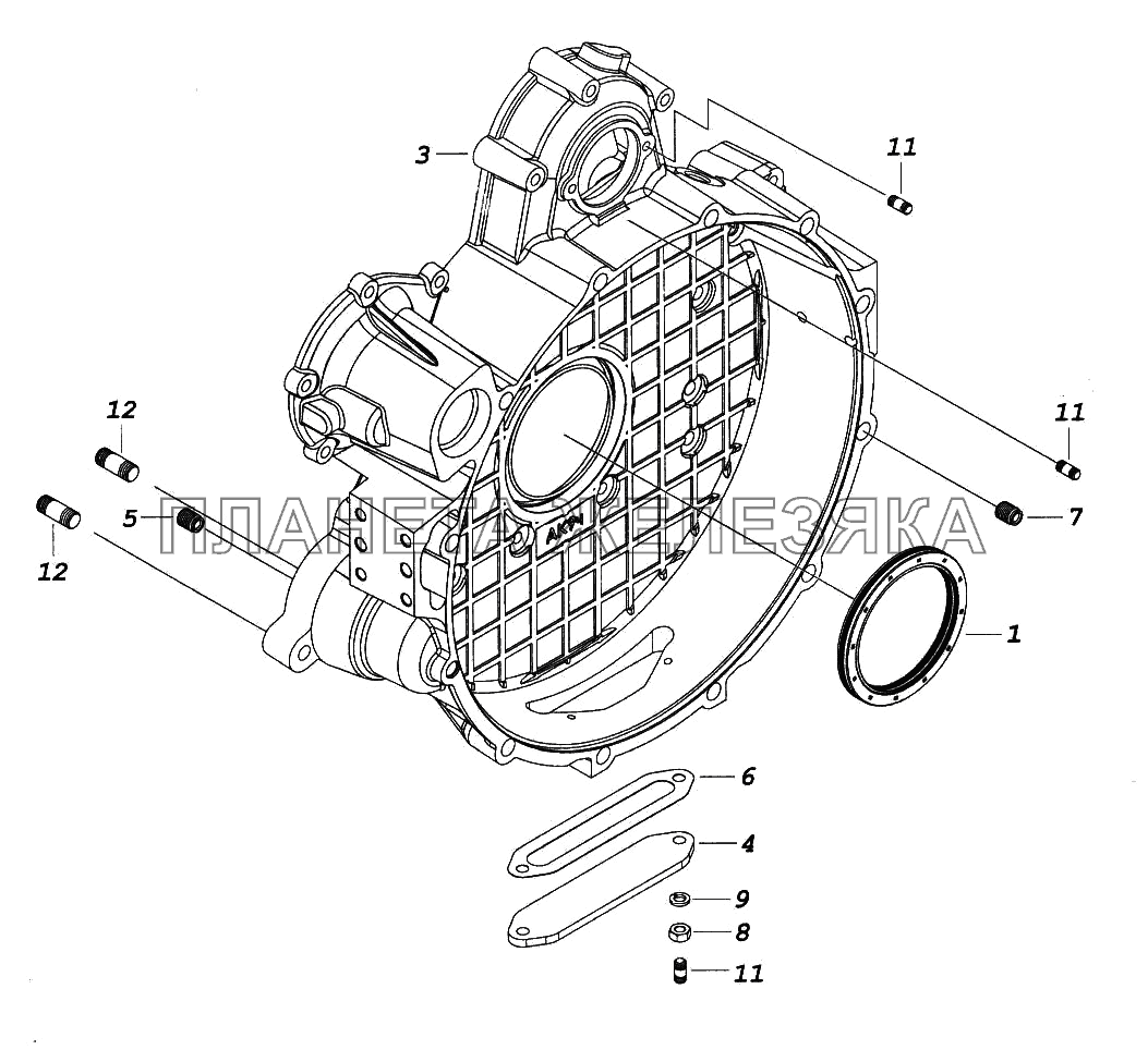 Картер маховика КамАЗ-65116