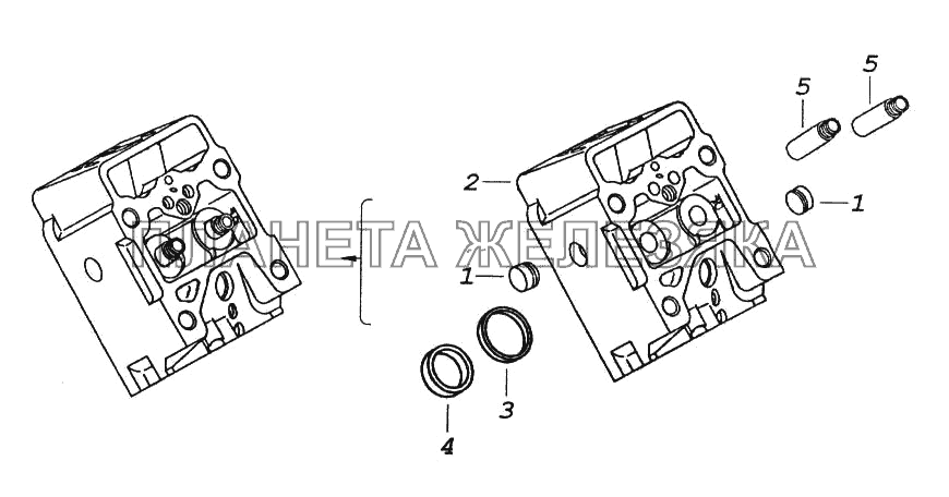 Головка цилиндра с втулками КамАЗ-65116