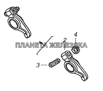Коромысло клапана в сборе КамАЗ-65116 Коромысло клапана в сборе КамАЗ-65116