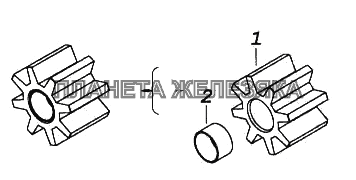 Шестерня, ведомая масляного насоса КамАЗ-65116