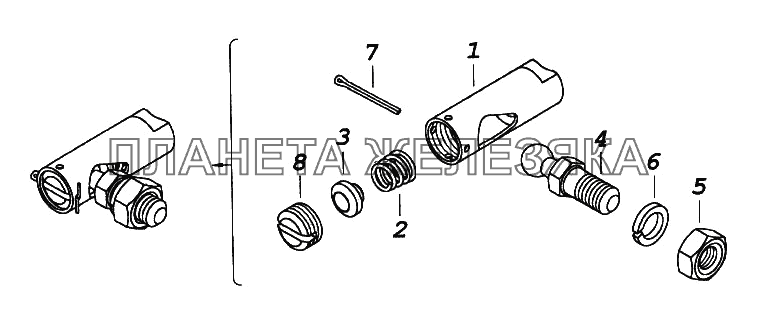 Наконечник тяги рычага управления регулятором КамАЗ-65116