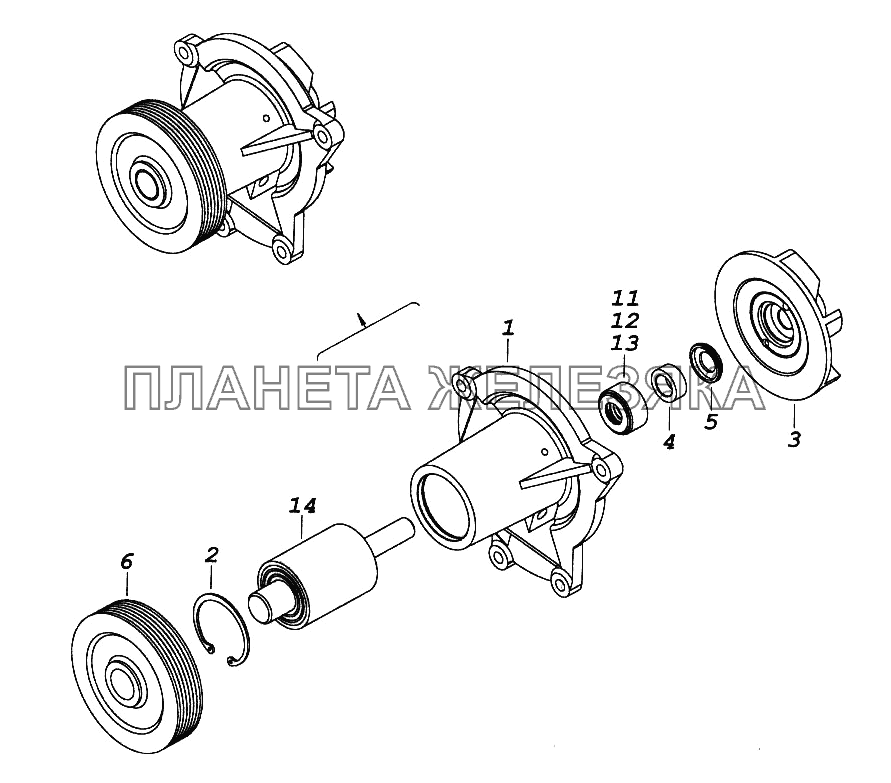 Водяной насос КамАЗ-65116